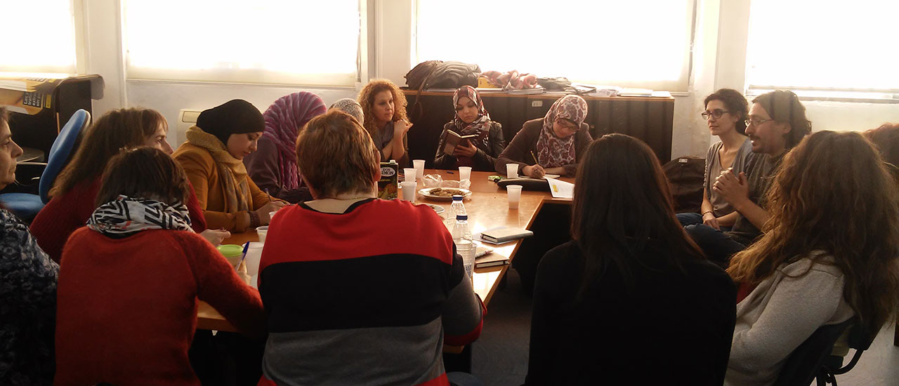 Grupos de apoyo a nuestra actividades de EpD con mujeres de origen marroquí y voluntarias de nuestro grupo de teatro social