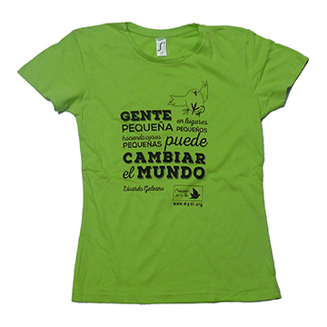 Camiseta Movimiento por la Paz Mujer Verde