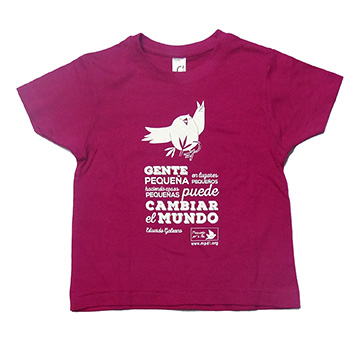 Camiseta Movimiento por la Paz Niño/a Rosa