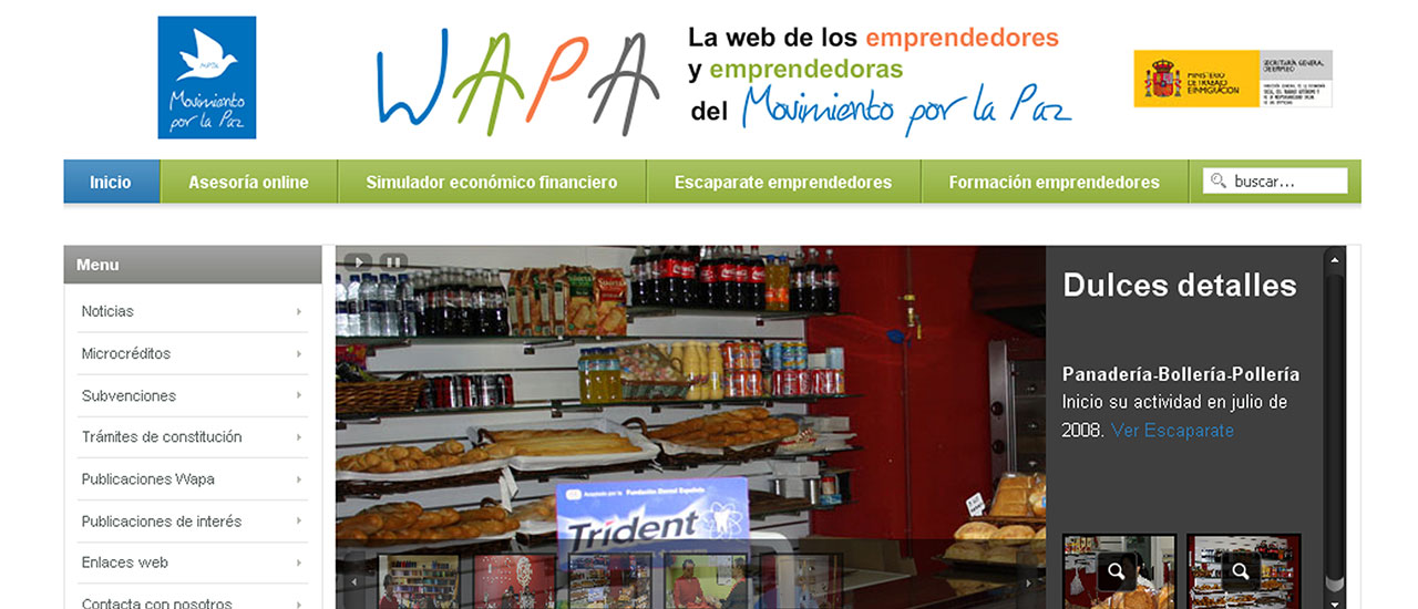 La web de autoempleo del Movimiento por la Paz -WAPA- cierra temporalmente para actualizar su diseño y contenidos