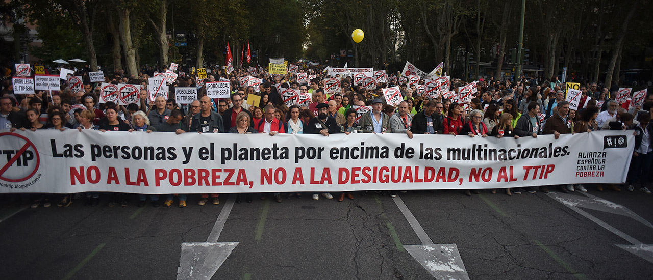 Manifestación contra la pobreza y la desigualdad