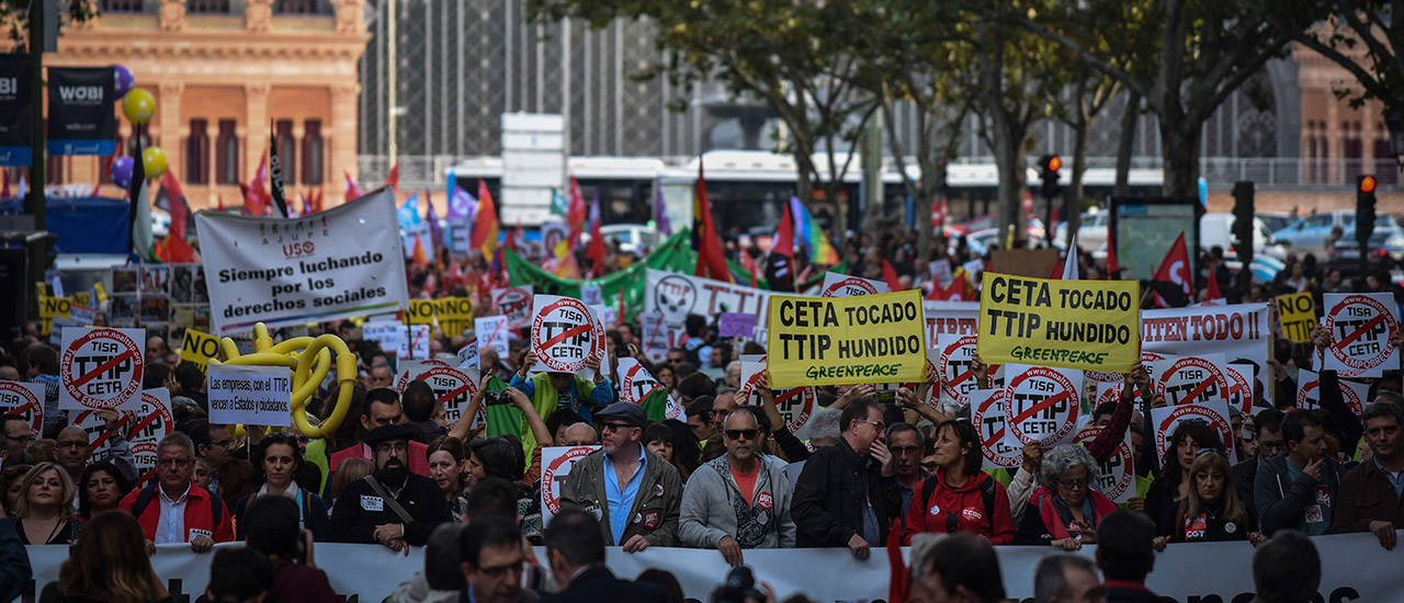 Manifestación contra la pobreza y la desigualdad